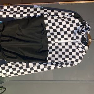 Checkered windbreaker